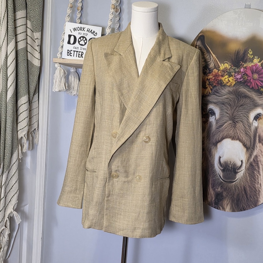 Ralph Lauren Purple Label Antonine Tweed Jacket Womens 2 Silk Linen $2,290